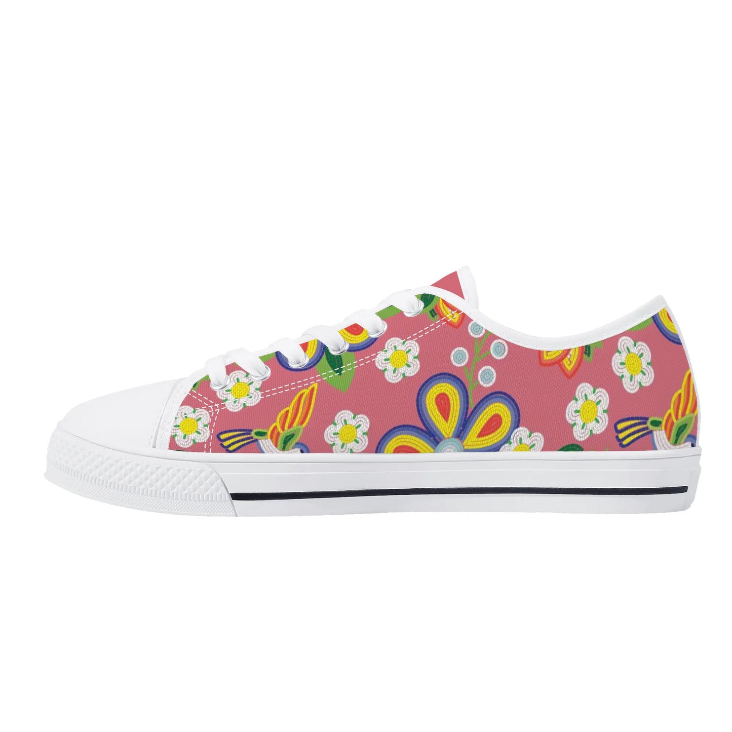 Women's Métis Floral Beaded Low Top Canvas Shoes