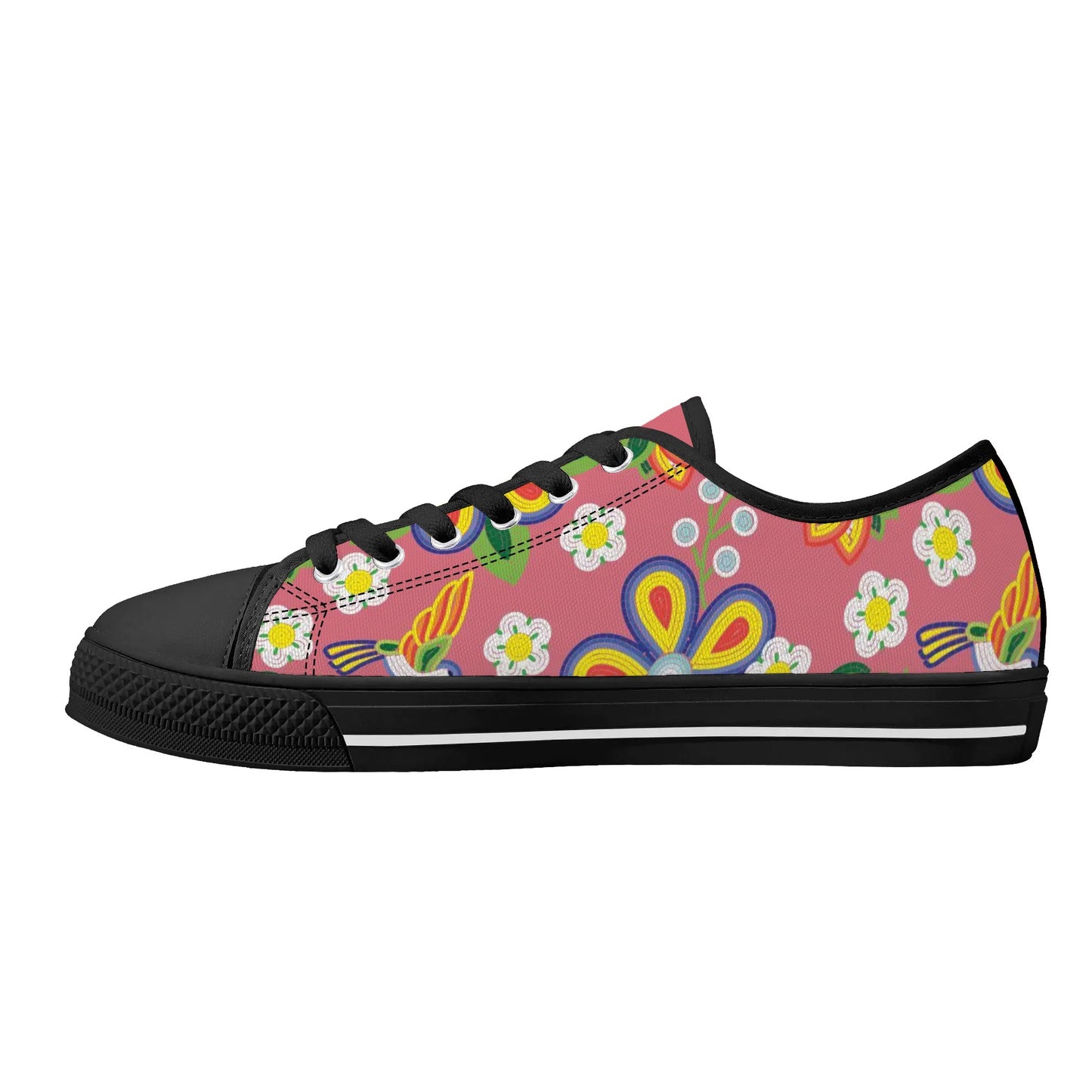 Women's Métis Floral Beaded Low Top Canvas Shoes