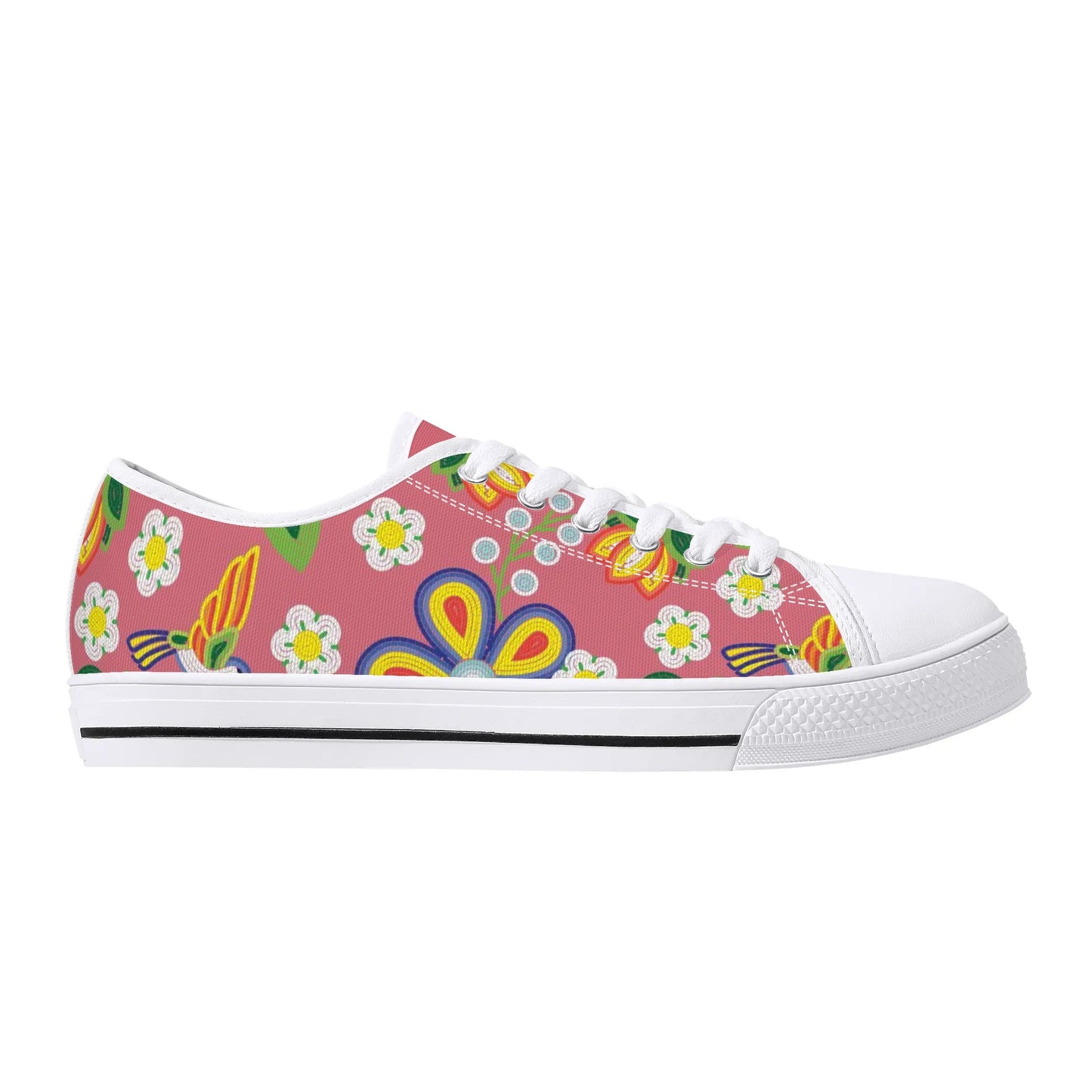 Women's Métis Floral Beaded Low Top Canvas Shoes