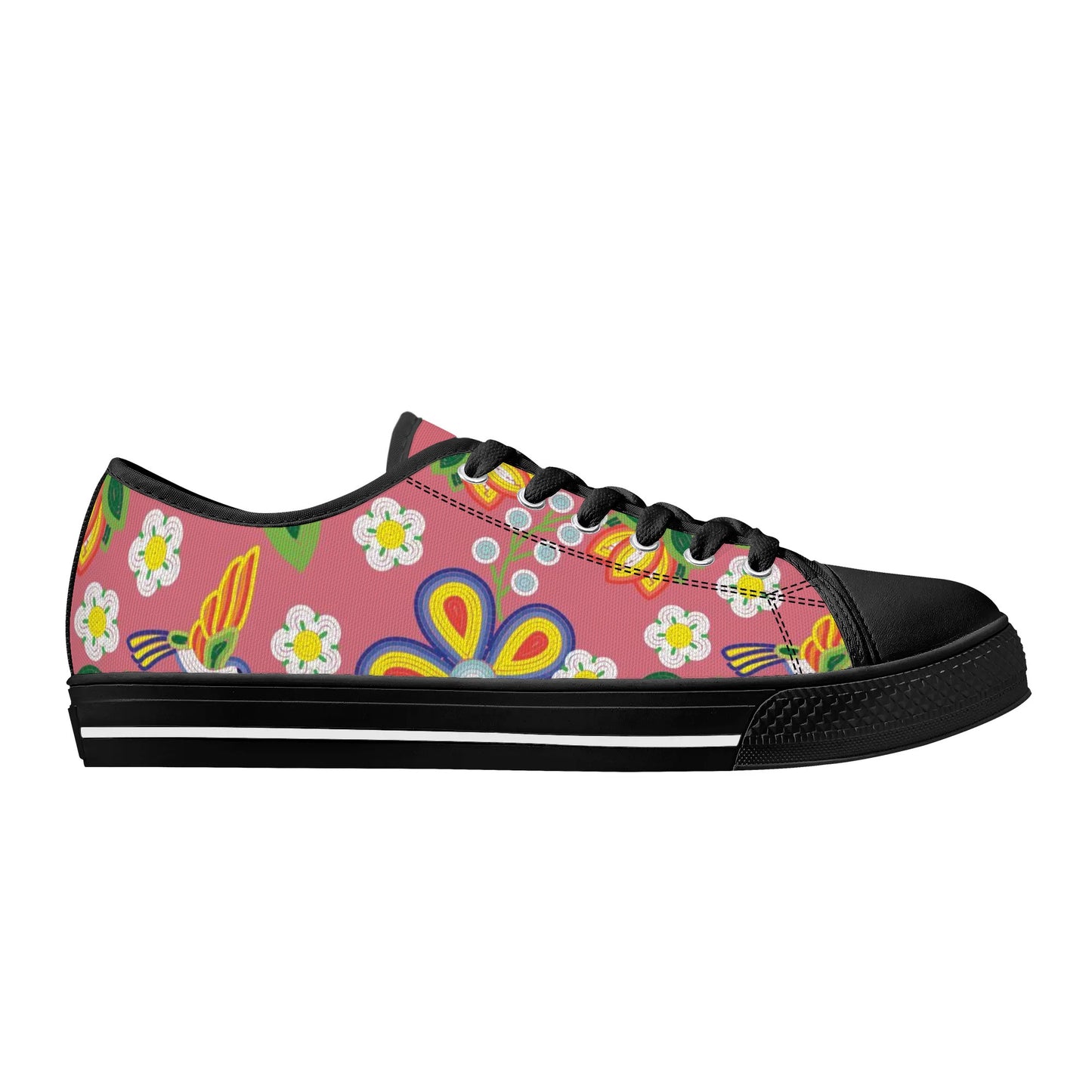 Women's Métis Floral Beaded Low Top Canvas Shoes