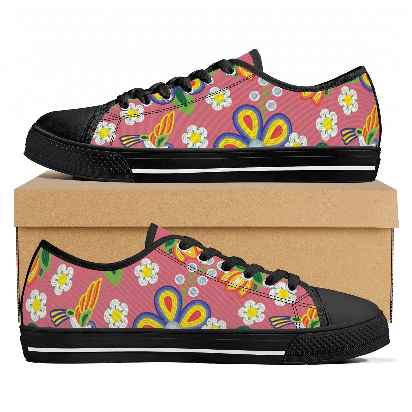 Women's Métis Floral Beaded Low Top Canvas Shoes