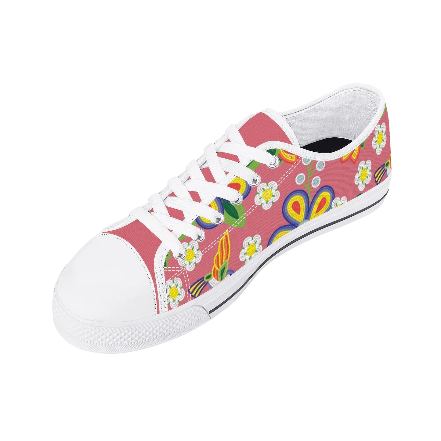 Women's Métis Floral Beaded Low Top Canvas Shoes