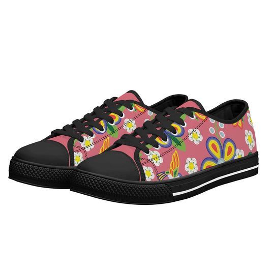 Women's Métis Floral Beaded Low Top Canvas Shoes