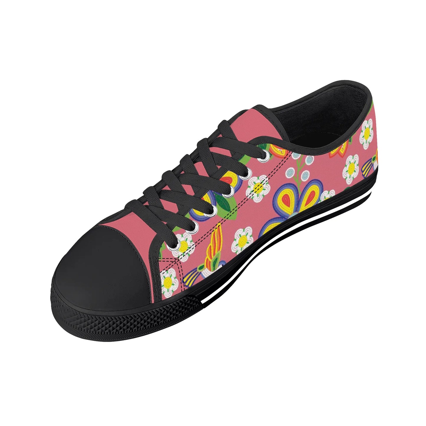 Women's Métis Floral Beaded Low Top Canvas Shoes