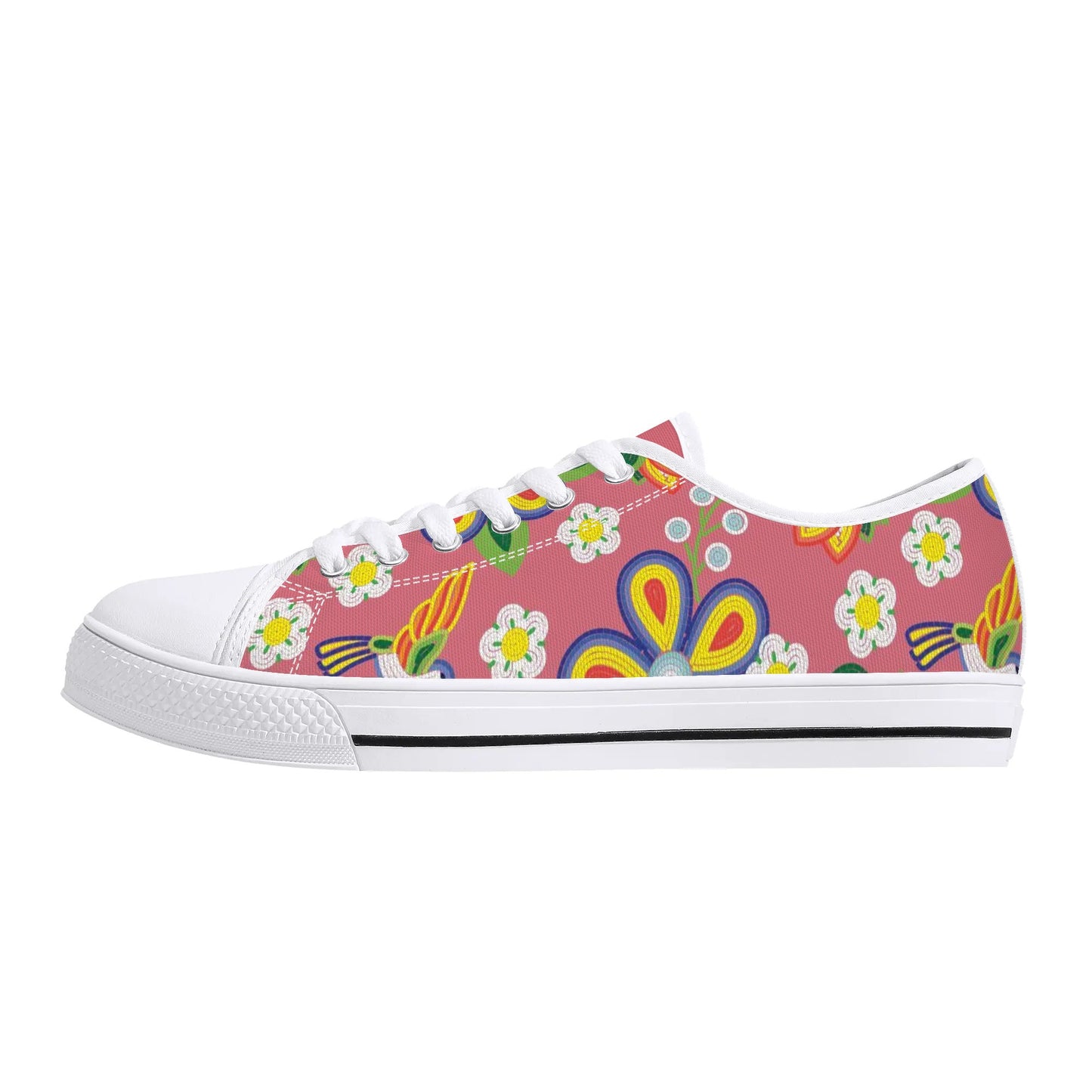 Women's Métis Floral Beaded Low Top Canvas Shoes