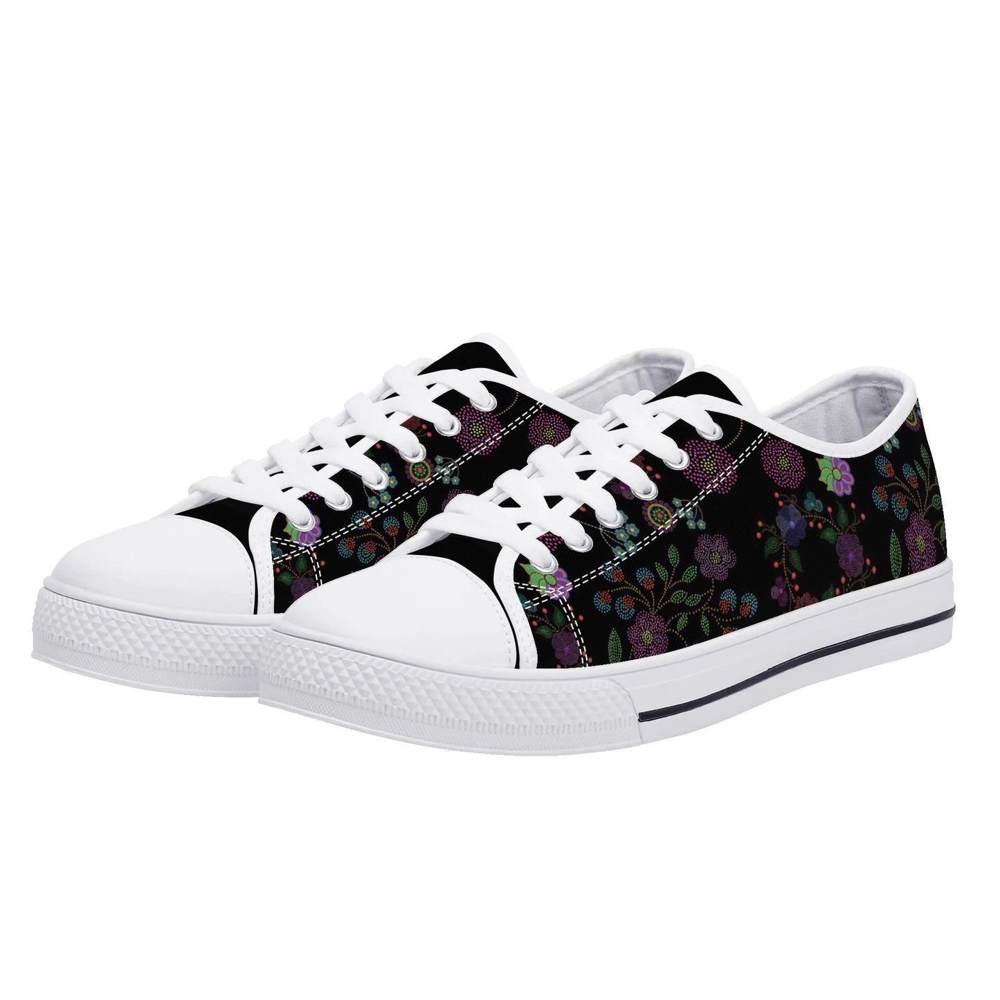 Women's Métis Floral Dotted Low Top Canvas Shoes