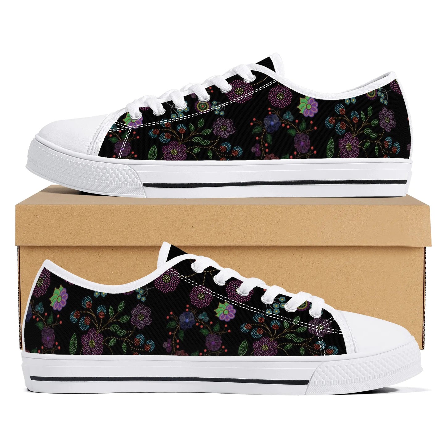 Women's Métis Floral Dotted Low Top Canvas Shoes