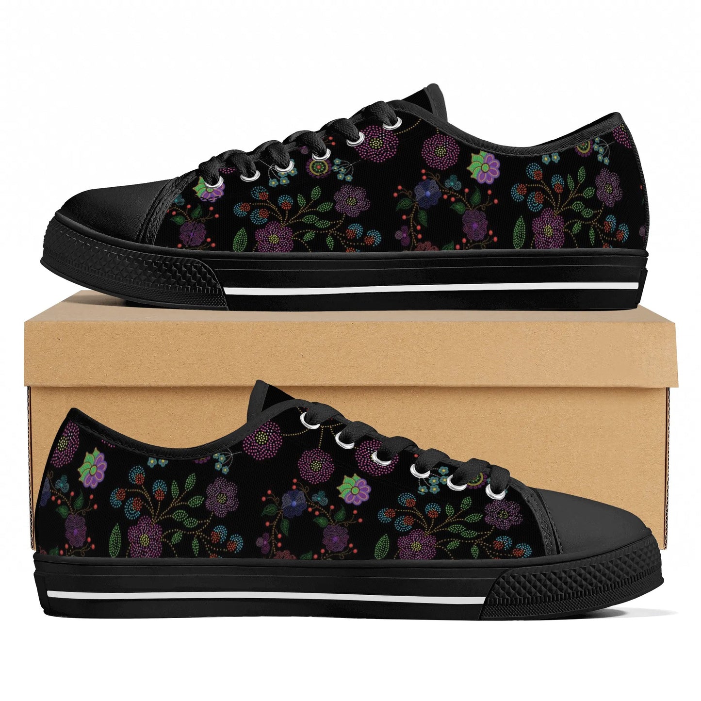 Women's Métis Floral Dotted Low Top Canvas Shoes