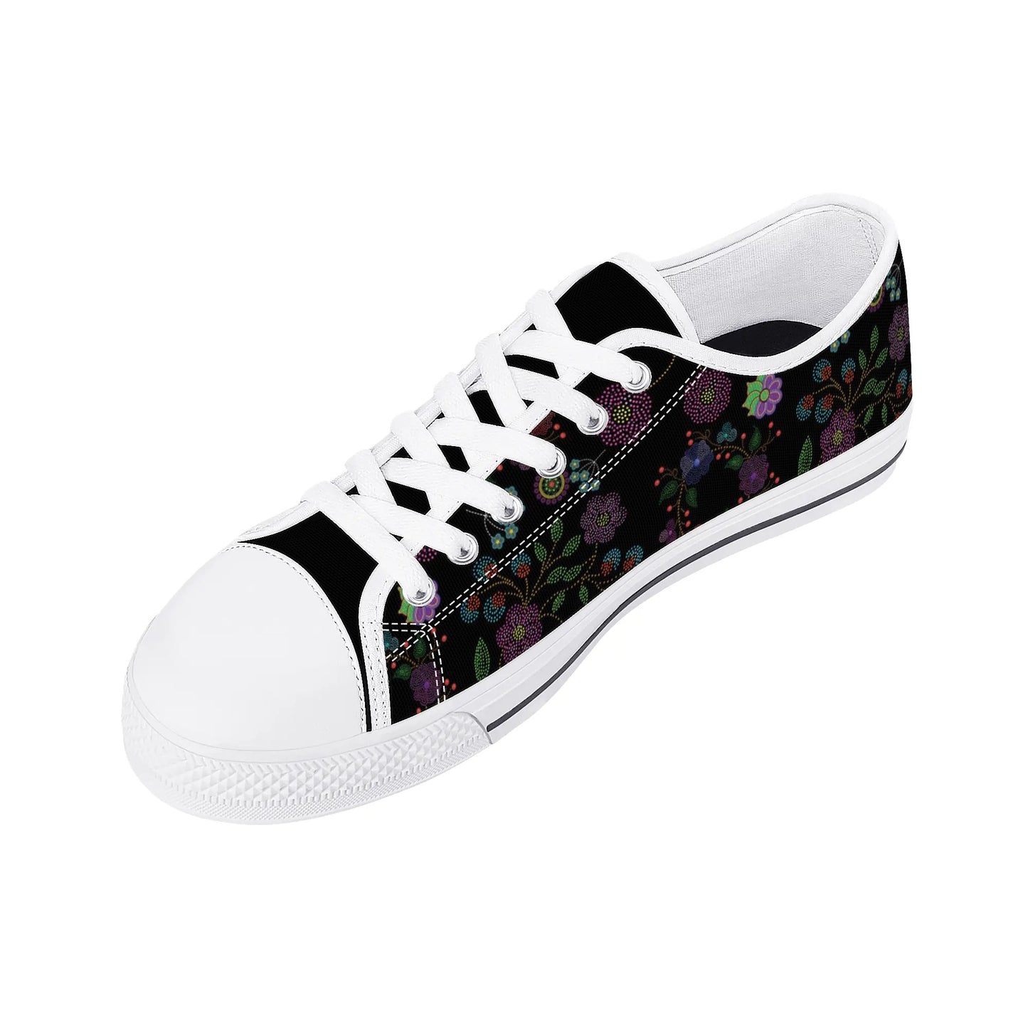 Women's Métis Floral Dotted Low Top Canvas Shoes