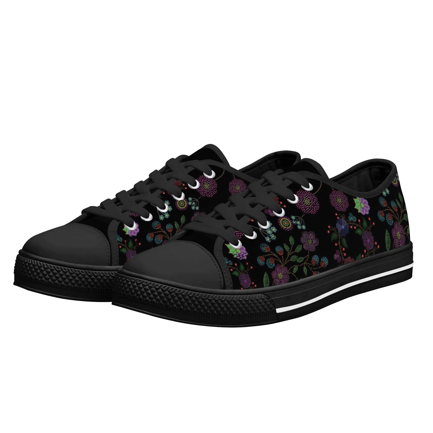 Women's Métis Floral Dotted Low Top Canvas Shoes