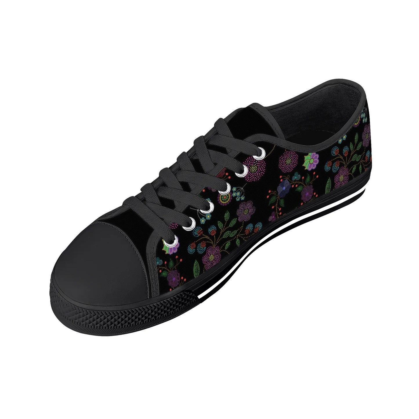 Women's Métis Floral Dotted Low Top Canvas Shoes