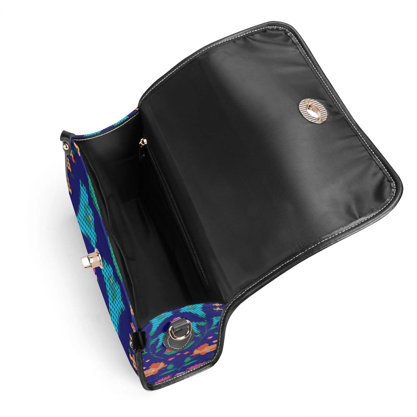 Métis Digital Floral PU Satchel Bag