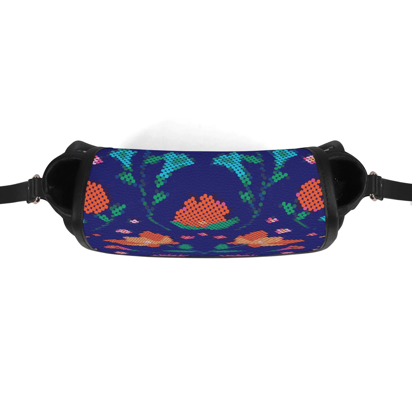 Métis Digital Dotted Floral PU Saddle Bag