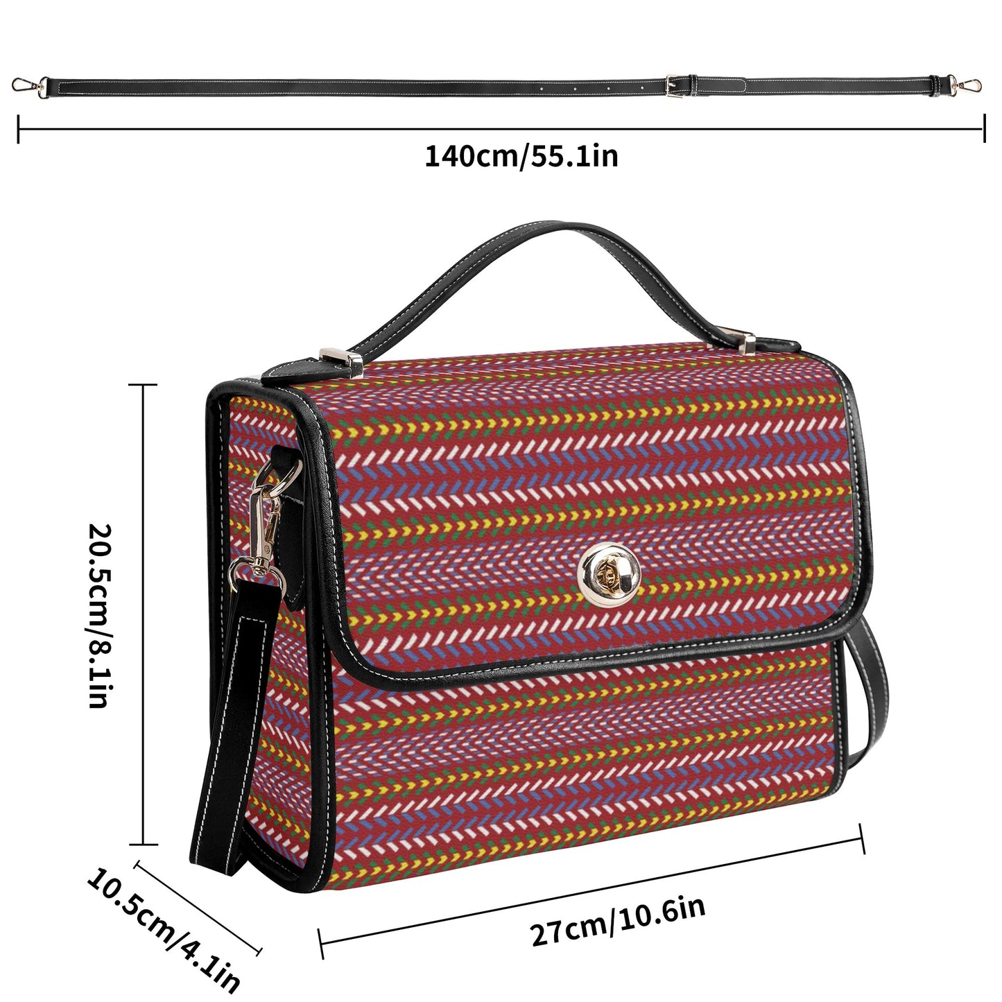 Métis Sash PU Satchel Bag