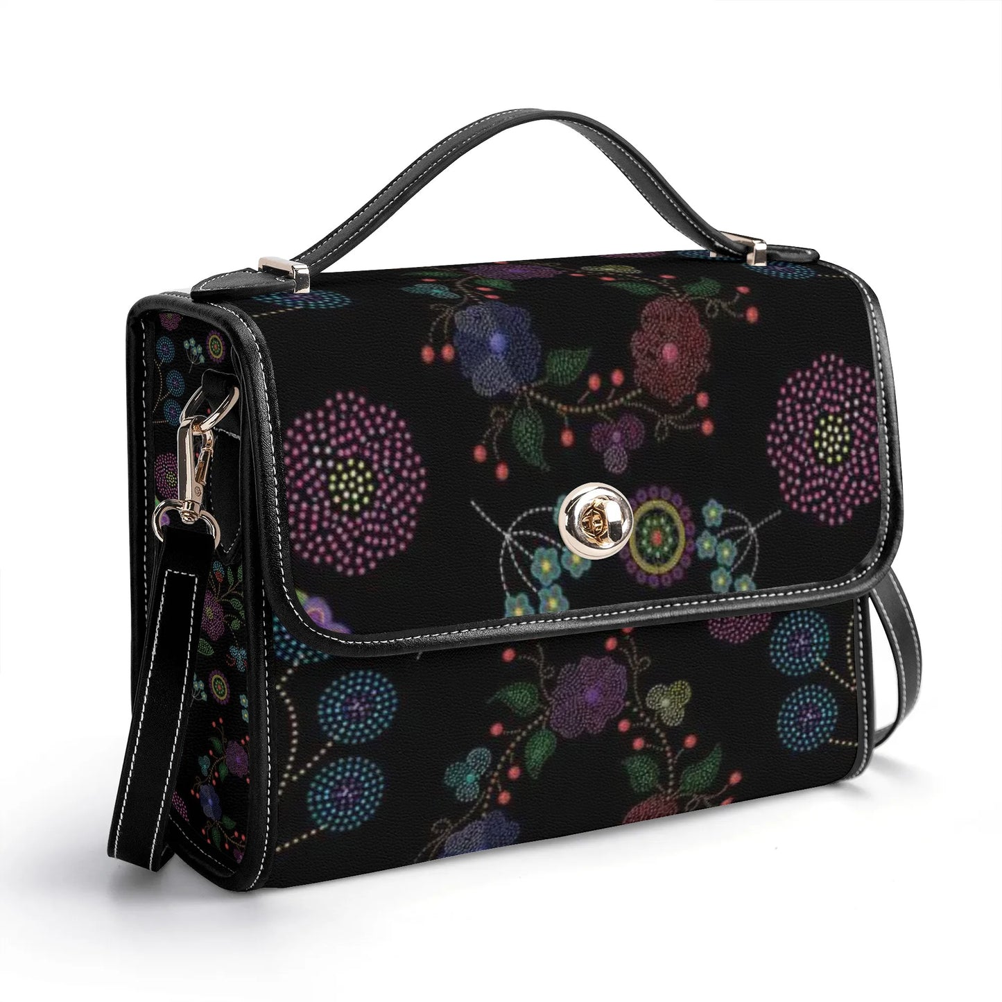 Métis Floral Dotted PU Satchel Bag