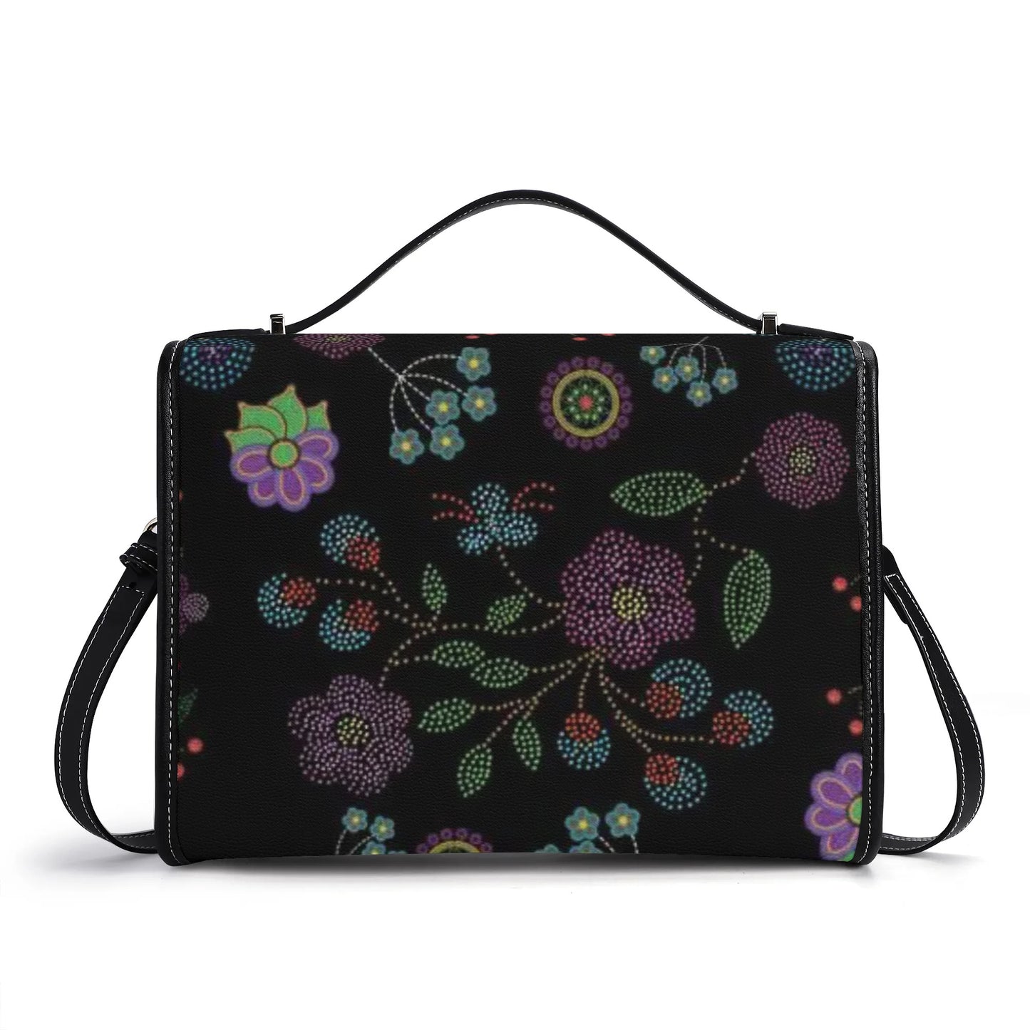 Métis Floral Dotted PU Satchel Bag