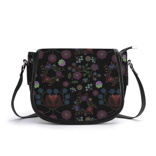 Métis Floral Dotted PU Saddle Bag