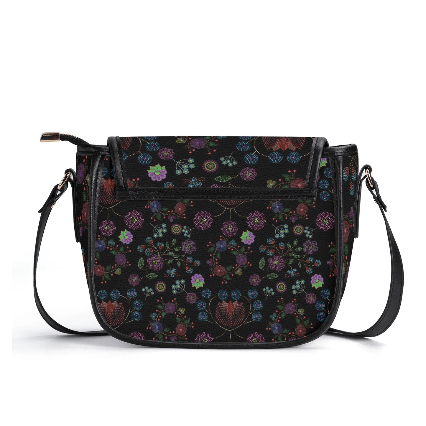 Métis Floral Dotted PU Saddle Bag