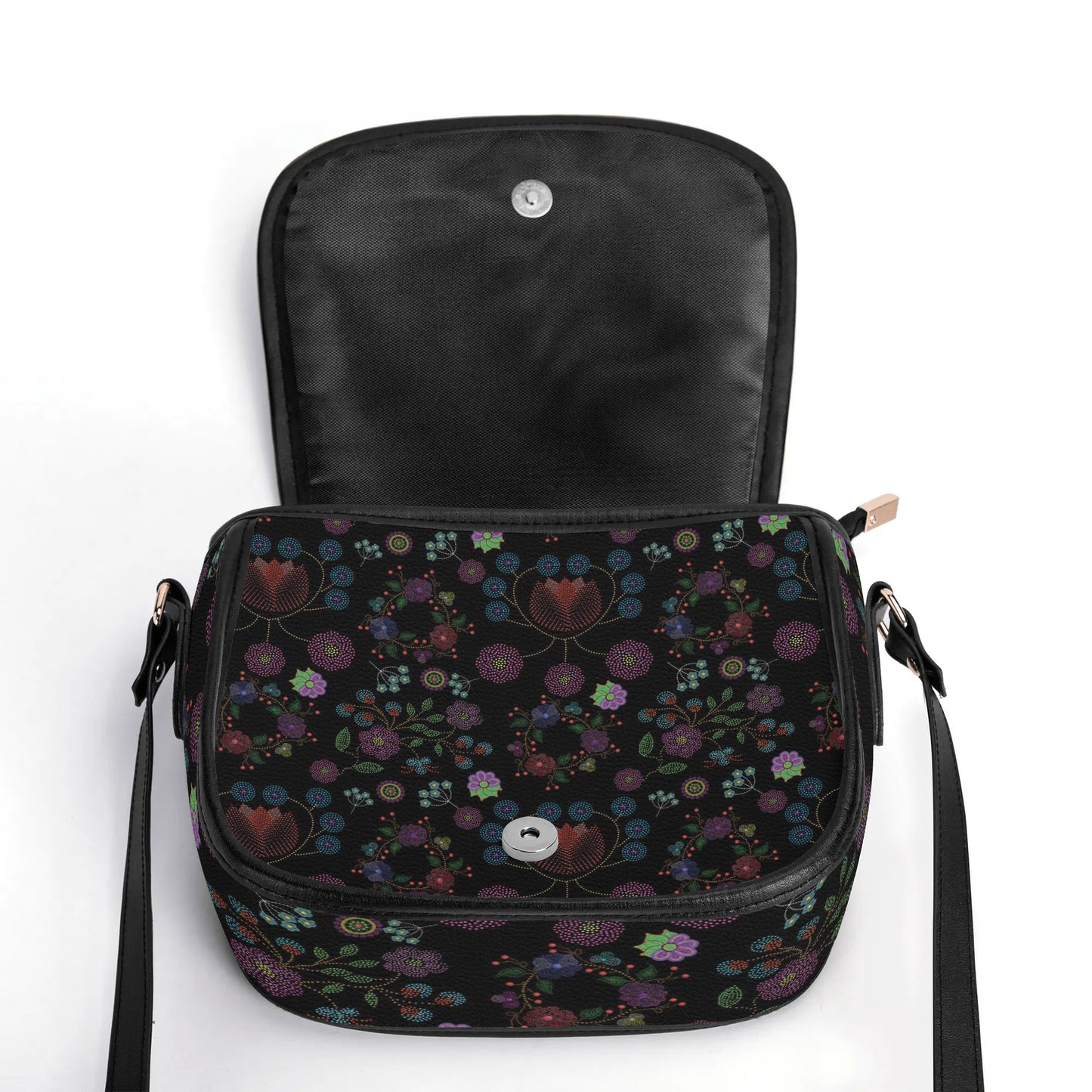 Métis Floral Dotted PU Saddle Bag