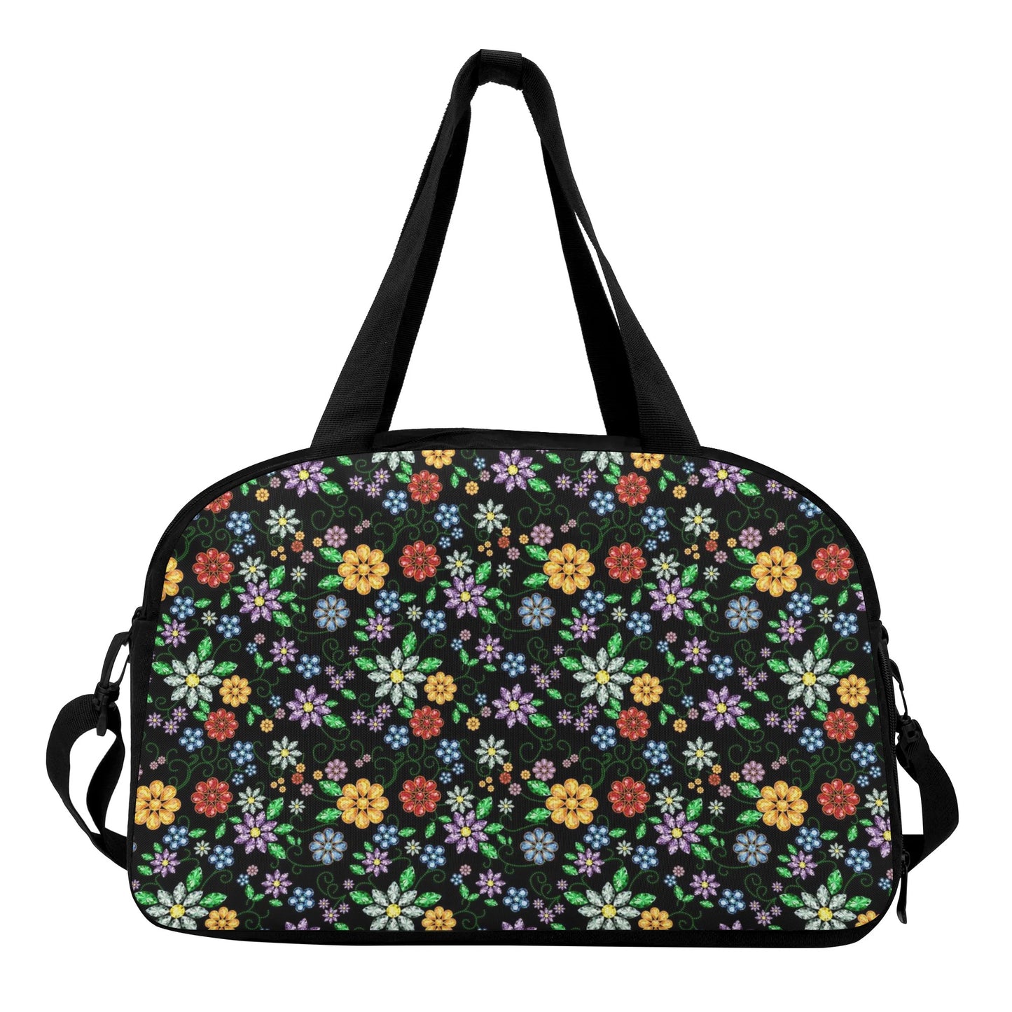 Métis Inspired Floral Beaded Travel Bag