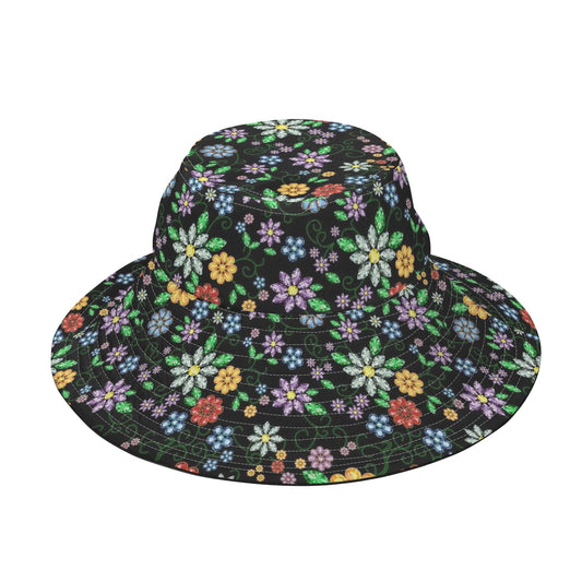 Métis Inspired Floral Beaded Fishermen Bucket Hat