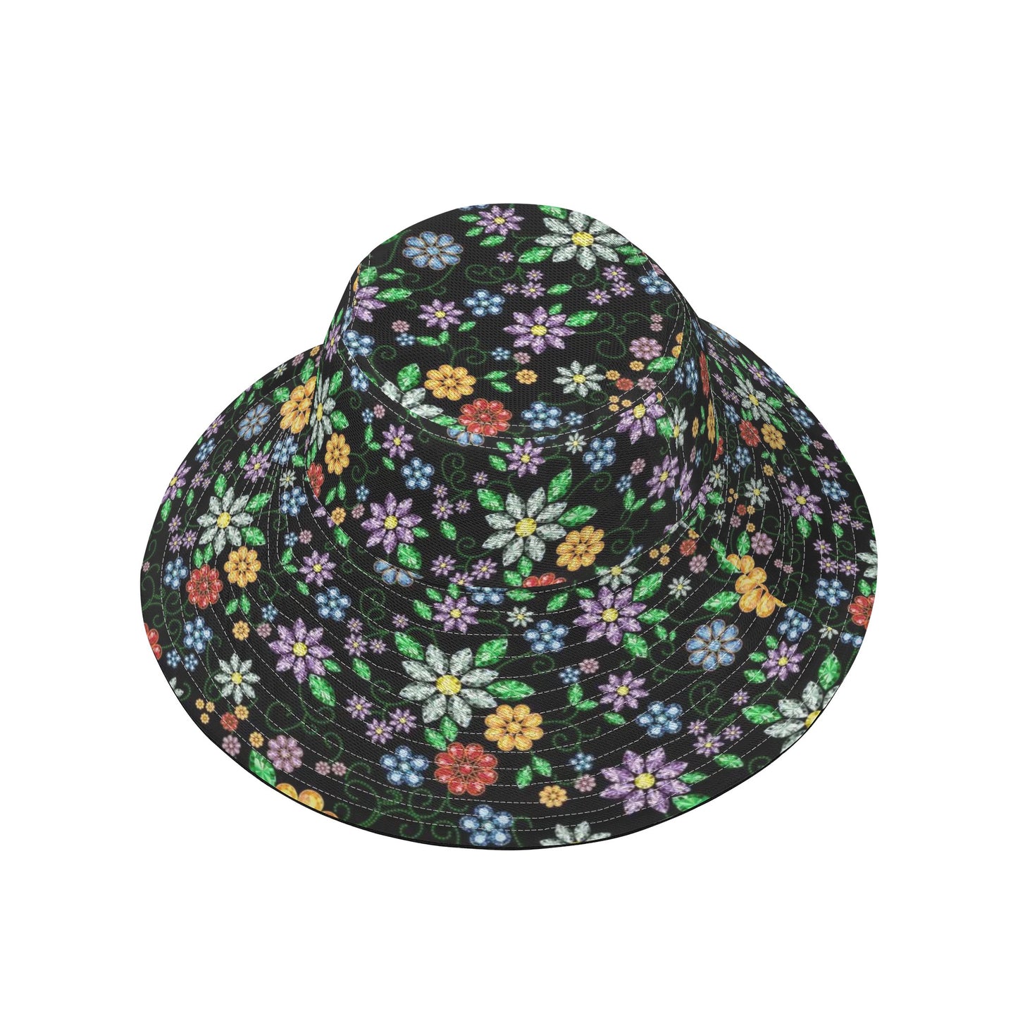 Métis Inspired Floral Beaded Fishermen Bucket Hat