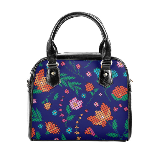 Métis Digital Dotted Floral PU Shoulder Handbag