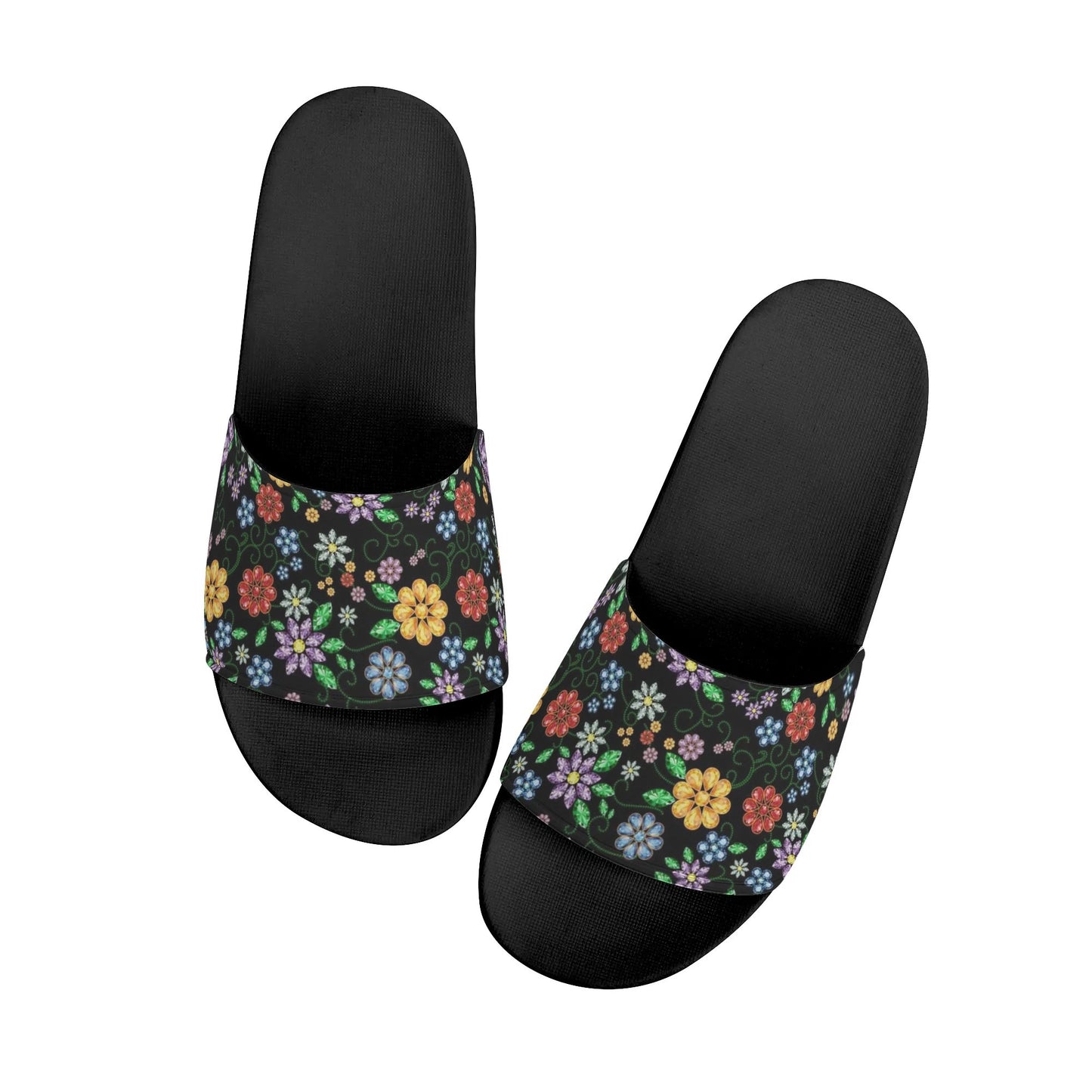 Women's Métis Inspired Floral Beaded Slide Sandals