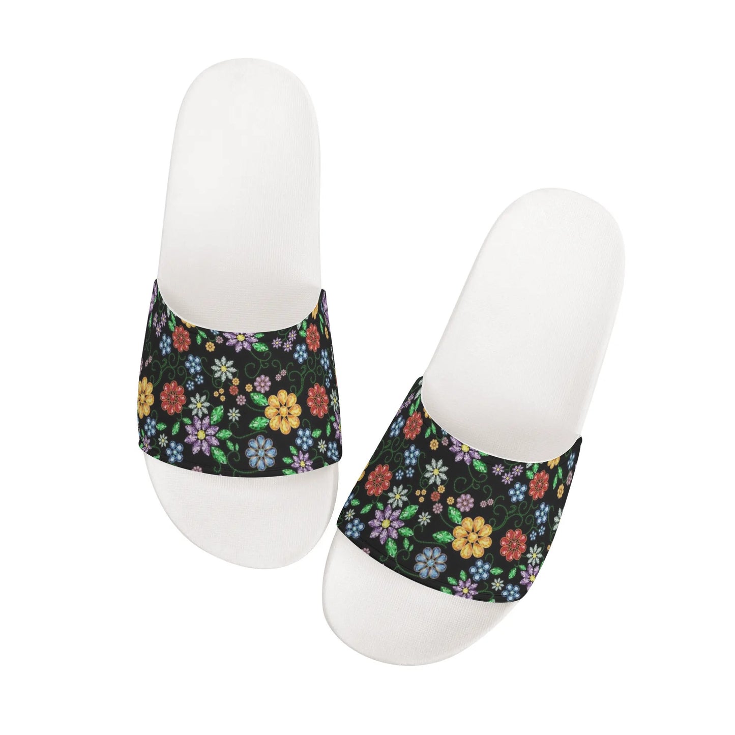 Women's Métis Inspired Floral Beaded Slide Sandals