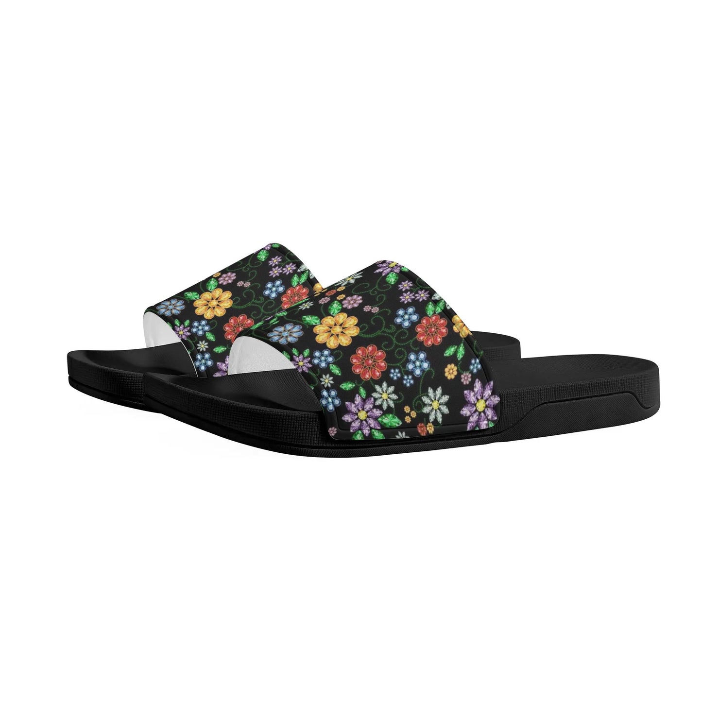 Women's Métis Inspired Floral Beaded Slide Sandals