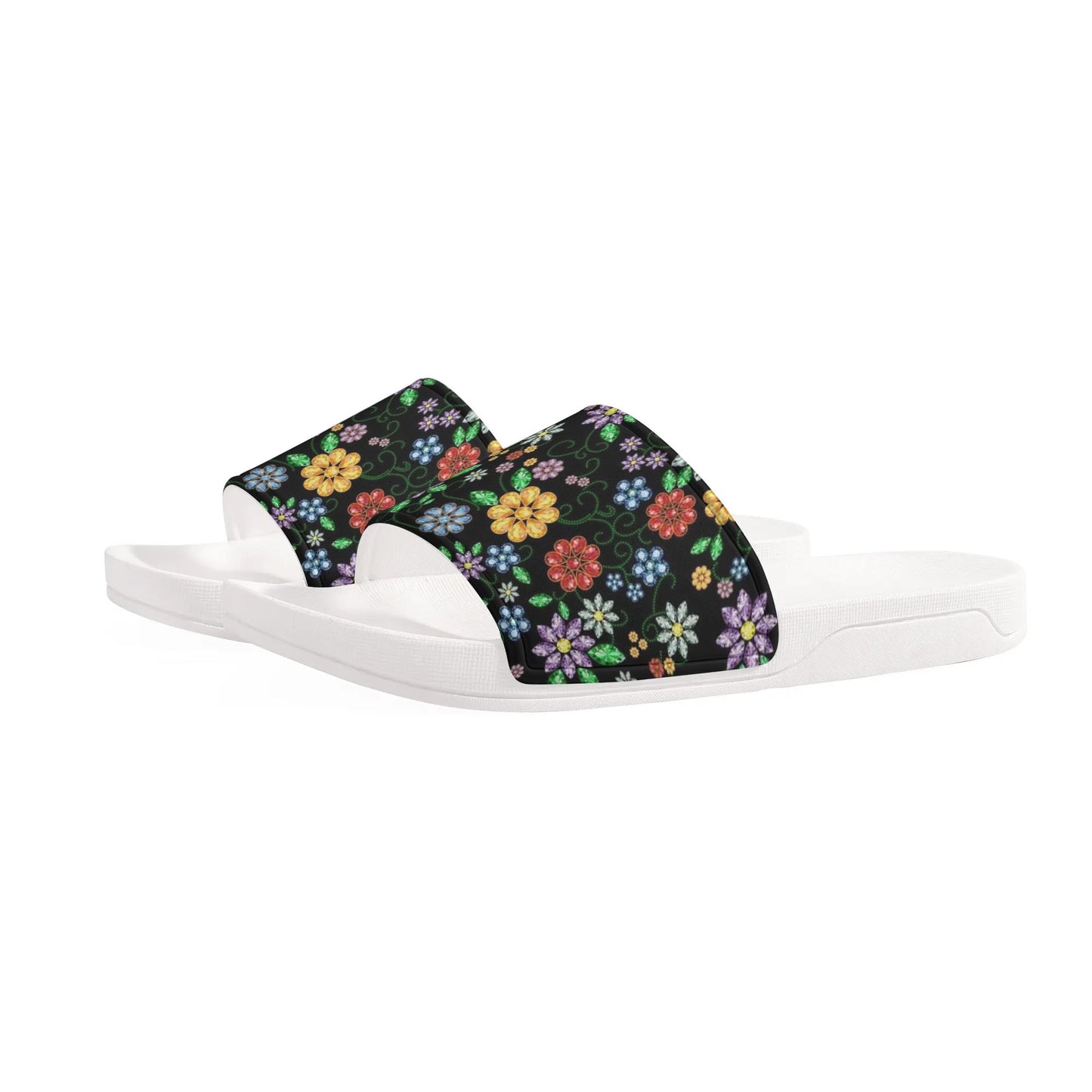 Women's Métis Inspired Floral Beaded Slide Sandals