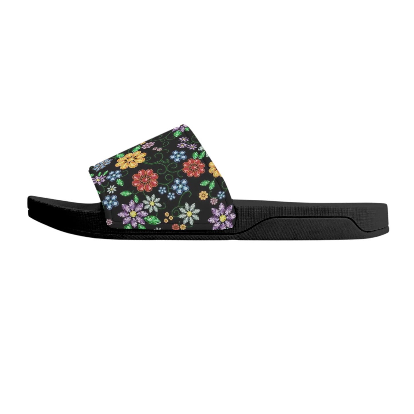 Women's Métis Inspired Floral Beaded Slide Sandals