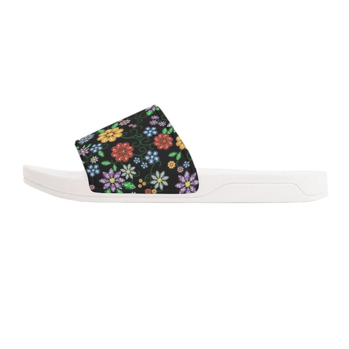 Women's Métis Inspired Floral Beaded Slide Sandals