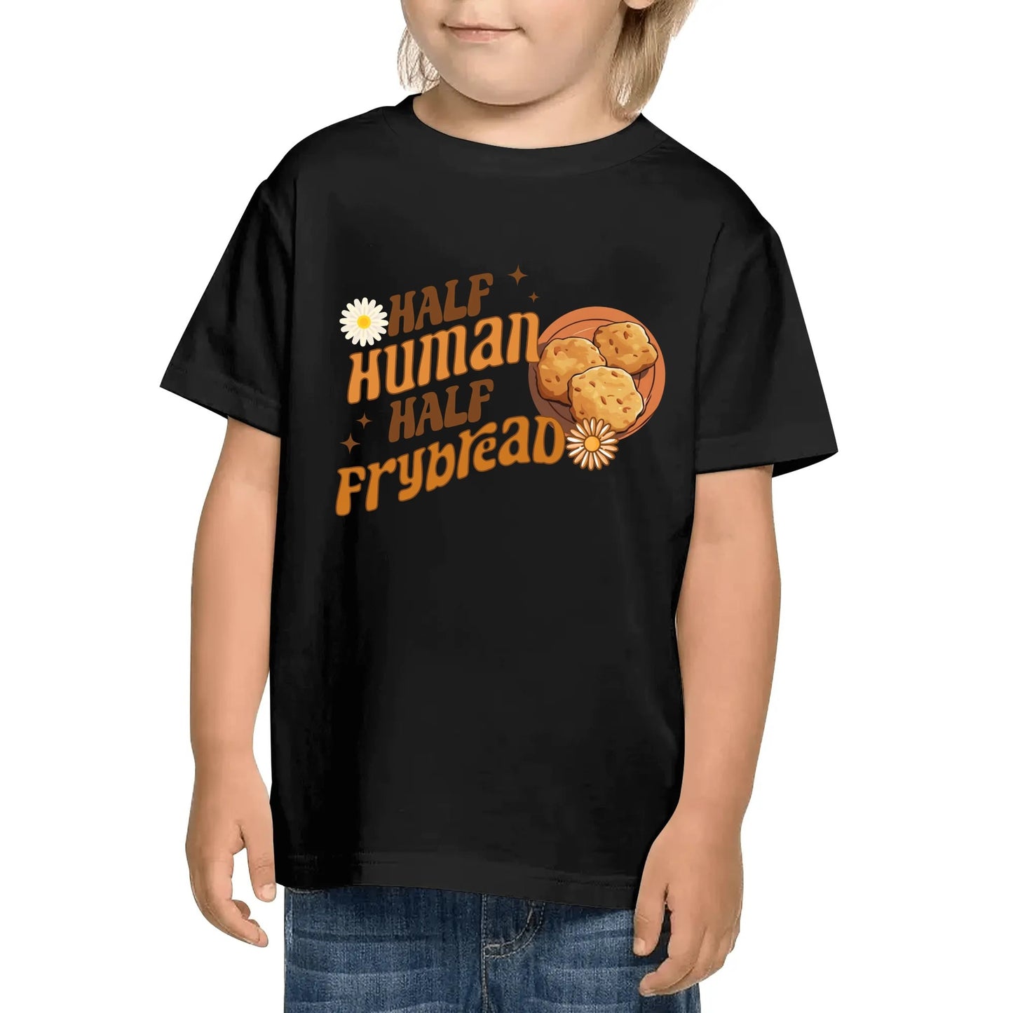 Children's "Half Human Half Frybread" Cotton T-Shirt