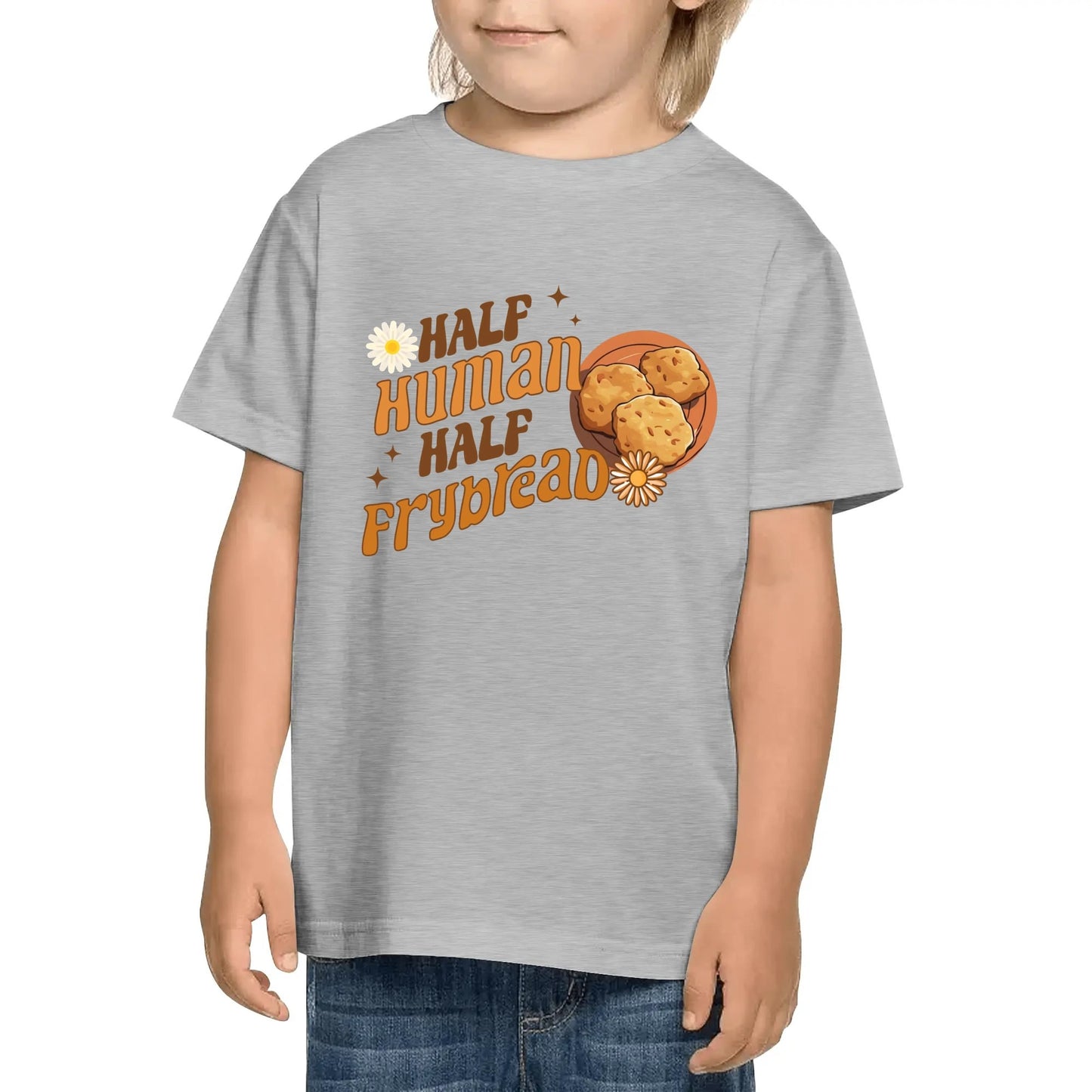 Children's "Half Human Half Frybread" Cotton T-Shirt