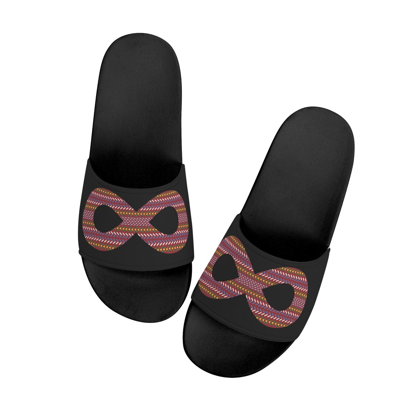 Men's Métis Sash Infinity Black Slide Sandals