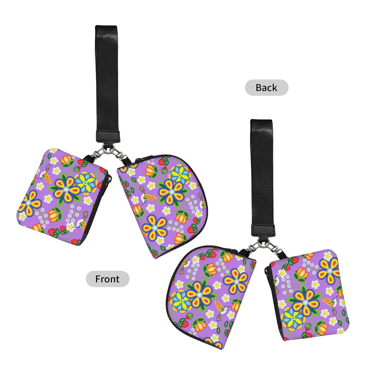 Lavender Meadow Dual Pouch Wristlet Wallet