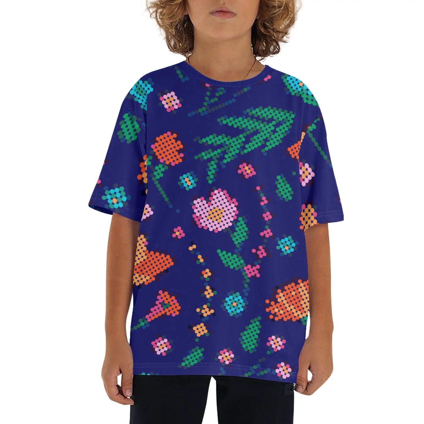 Children's Métis Digital Dotted Floral Loose Fit T-Shirt