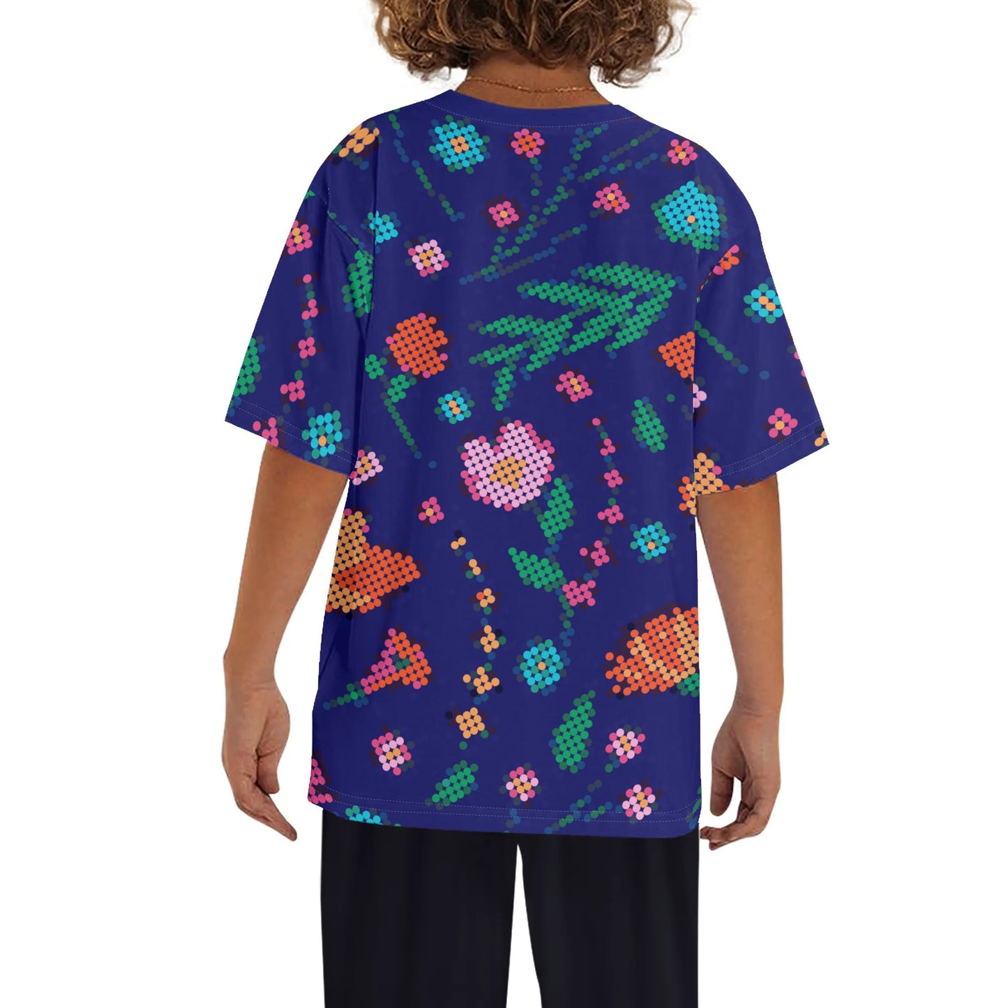 Children's Métis Digital Dotted Floral Loose Fit T-Shirt