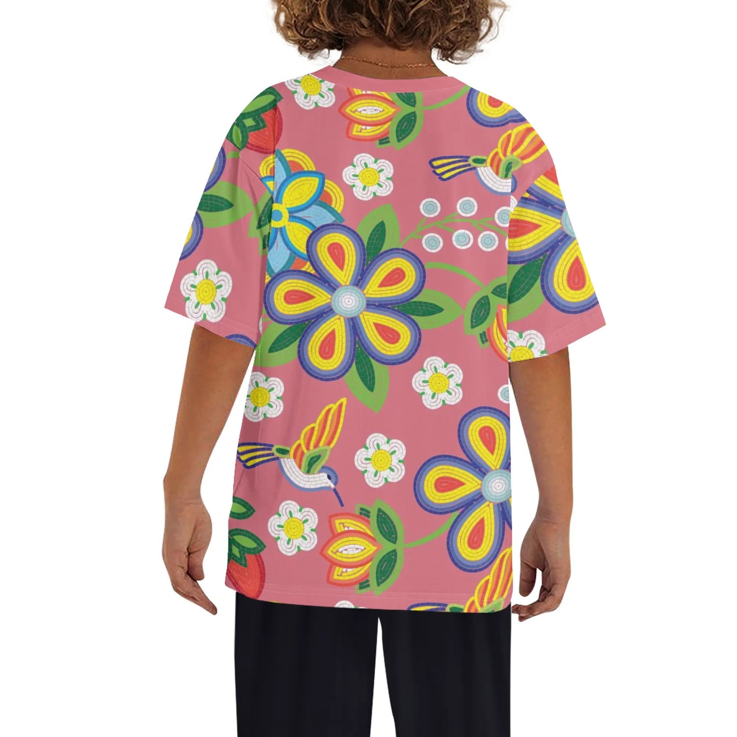 Children's Métis Floral Beaded Loose Fit T-Shirt