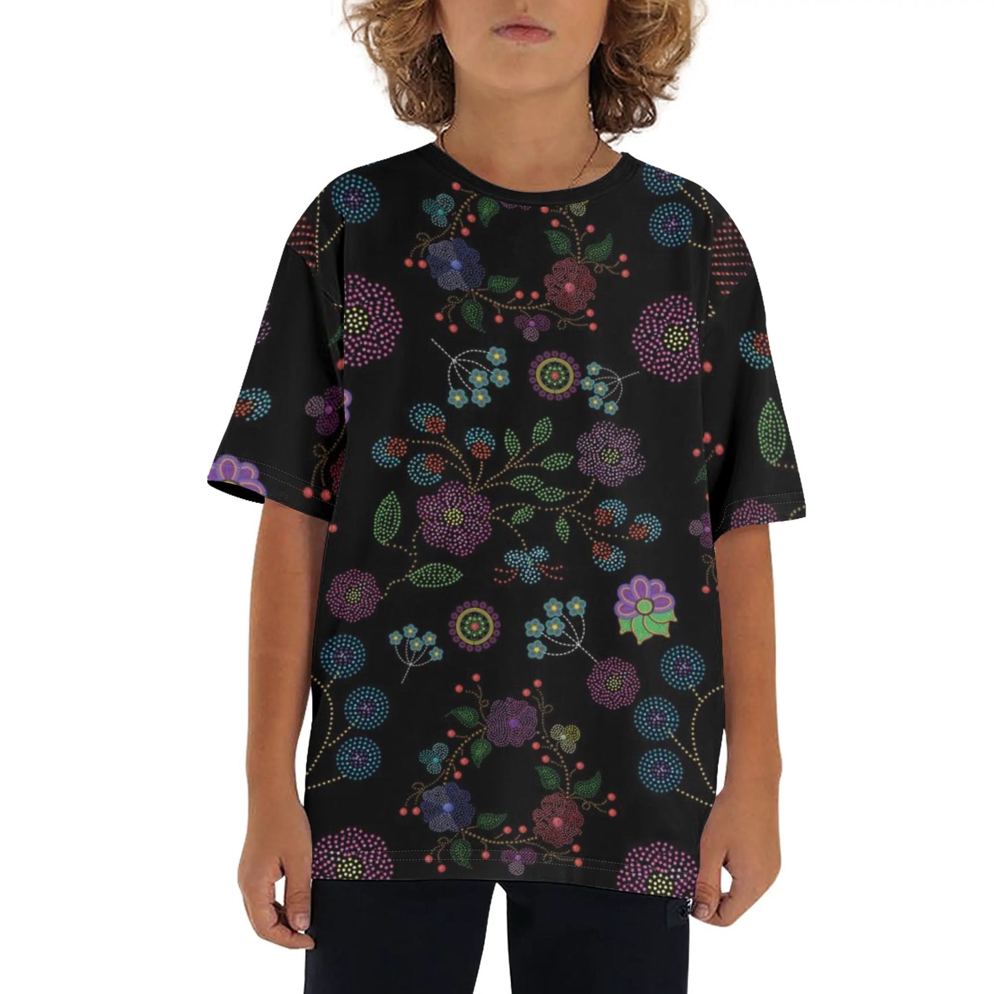 Children's Métis Floral Dotted Loose Fit T-Shirt