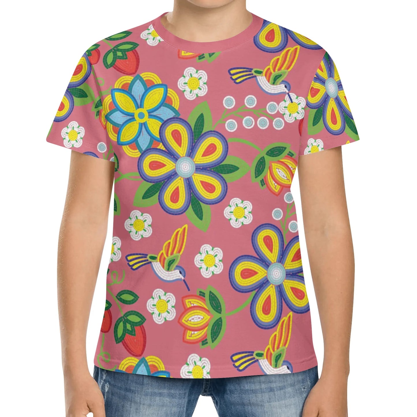 Children's Métis Floral Beaded Classic T-Shirt