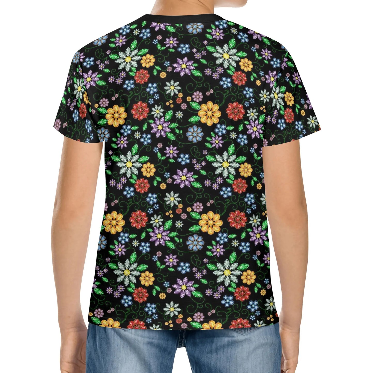 Children's Métis Inspired Floral Beaded Classic T-Shirt