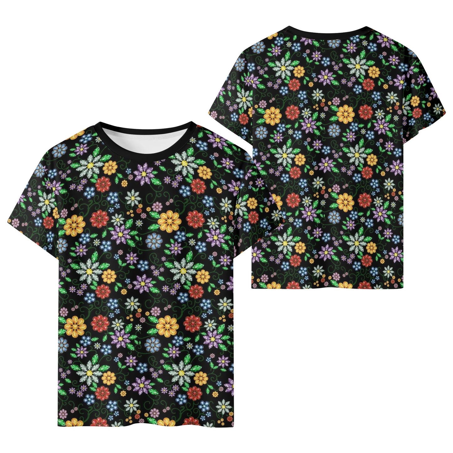 Children's Métis Inspired Floral Beaded Classic T-Shirt