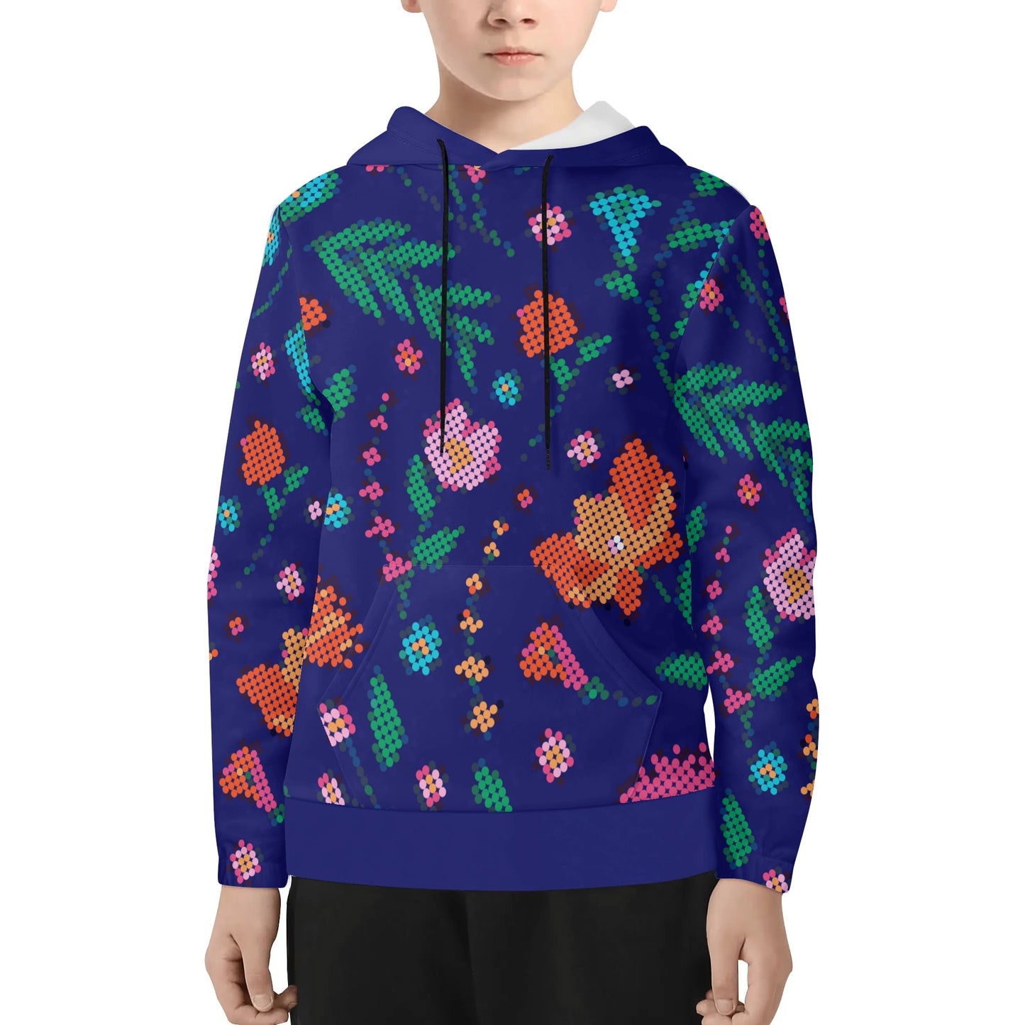 Children's Métis Digital Dotted Floral Pullover Hoodie