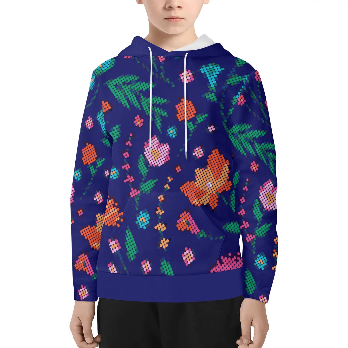 Children's Métis Digital Dotted Floral Pullover Hoodie