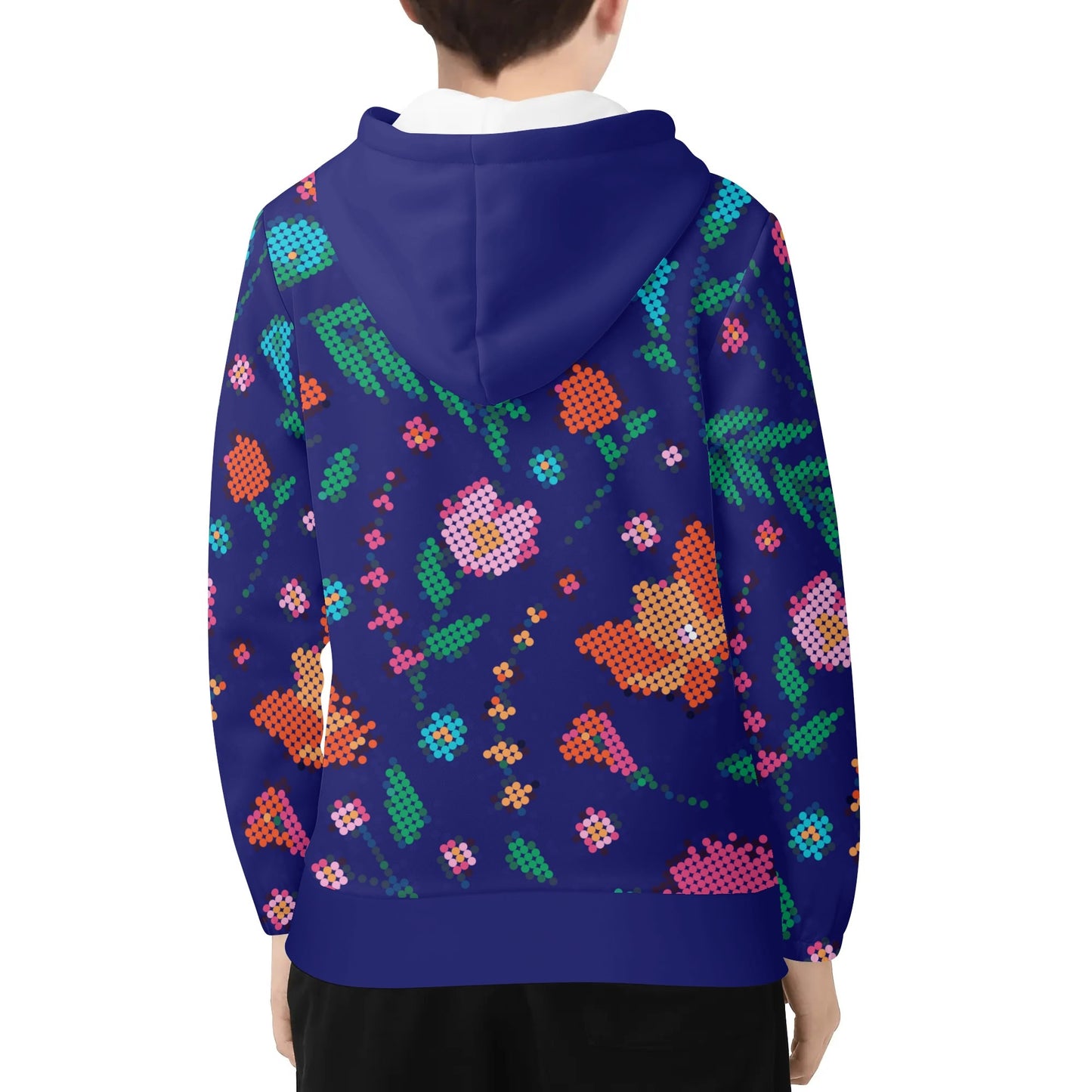 Children's Métis Digital Dotted Floral Pullover Hoodie