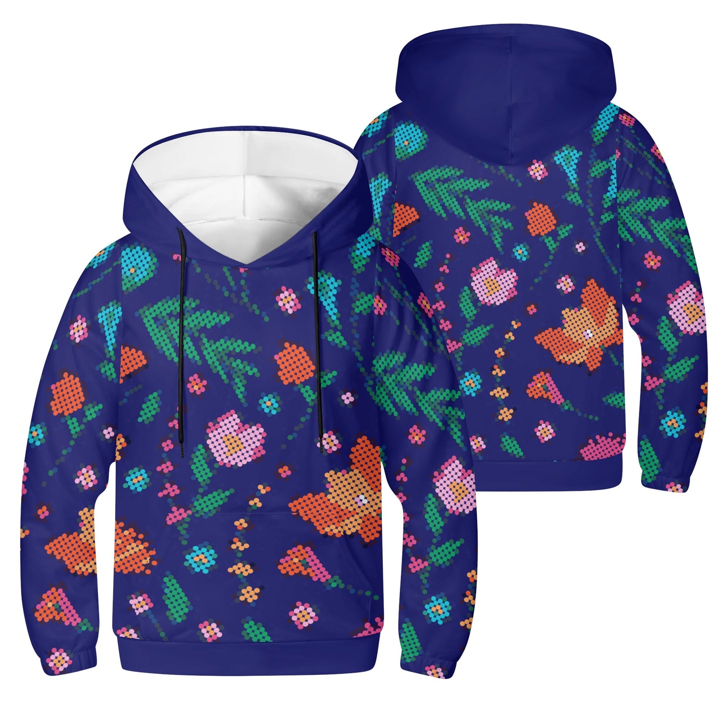 Children's Métis Digital Dotted Floral Pullover Hoodie