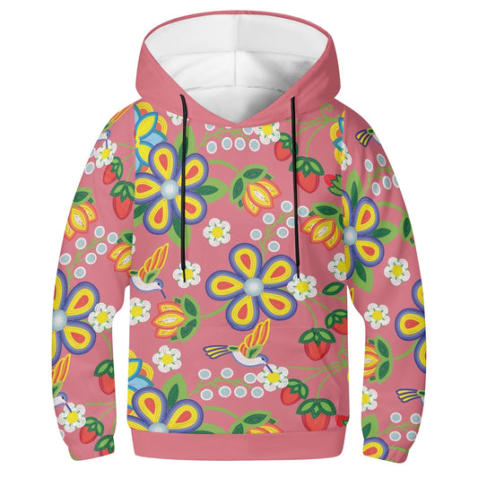 Children's Métis Floral Beaded Lightweight Pullover Hoodie