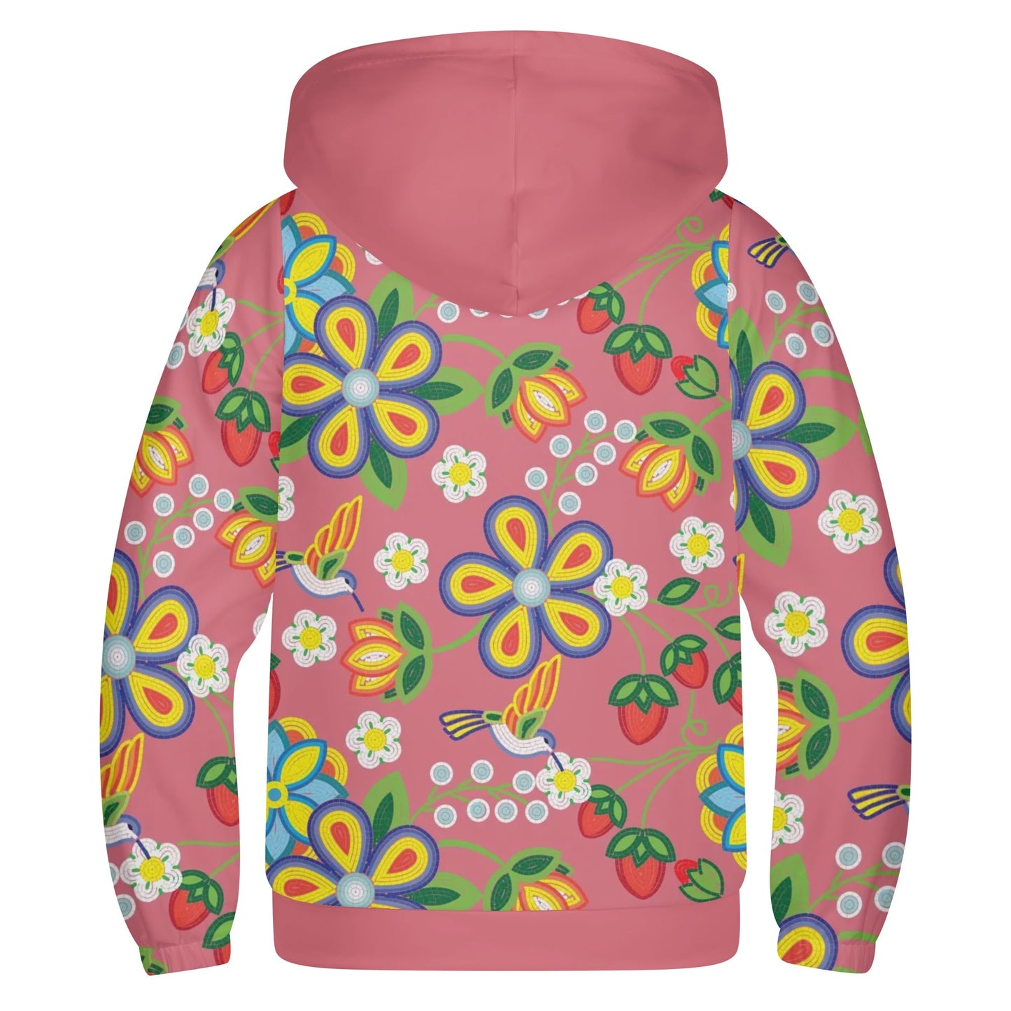 Children's Métis Floral Beaded Lightweight Pullover Hoodie